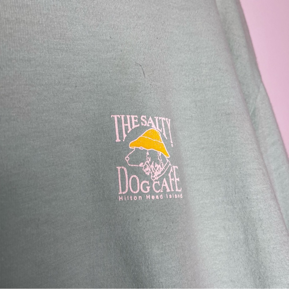 The Salty Dog Cafe Hilton Head Island Mint Green Long Sleeve Tee (Large) - Picture 4 of 6